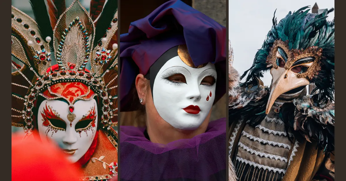 Najpoznatije maske su Bauta, Moretta i Volto.